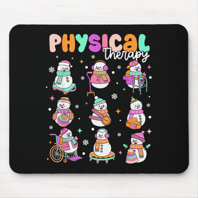 Mousepad Physical Therapy Christmas Shirt Pt Christmas Snow (Frente)