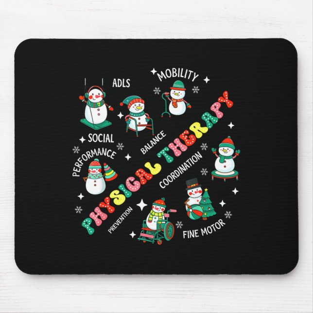 Mousepad Physical Therapy Christmas Snowman Pt Physical The (Frente)