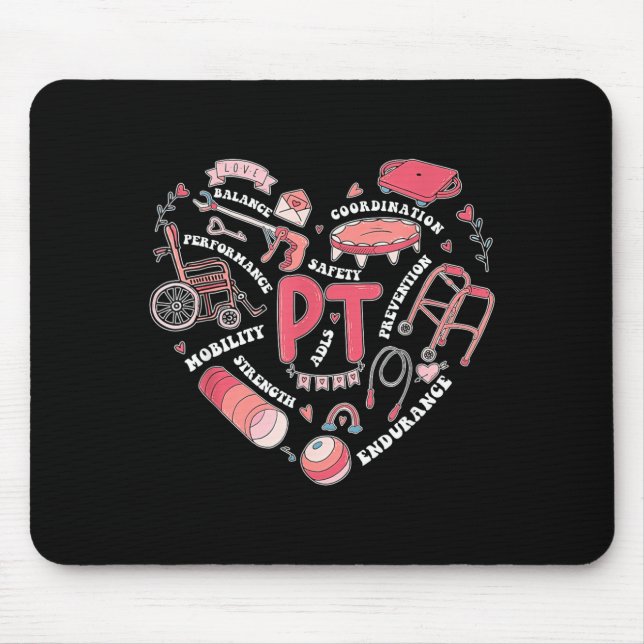 Mousepad Physical Therapy Pt Valentine Heart Shape Physical (Frente)