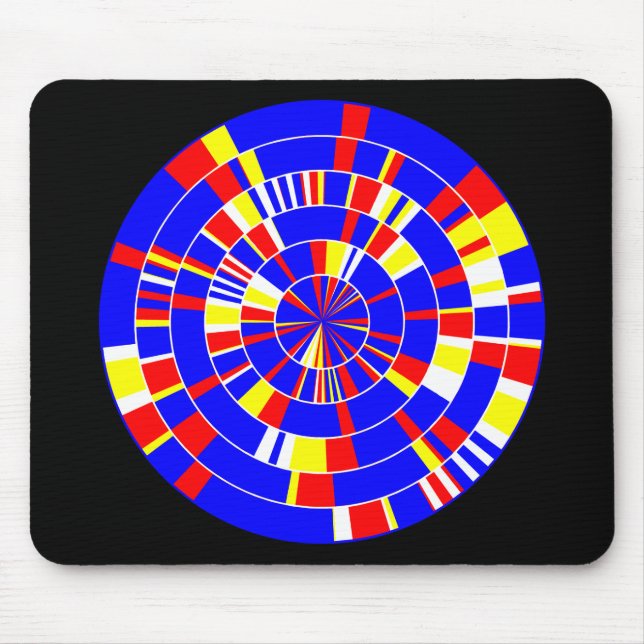 Mousepad Pi Abstrato 08 - A Preto (Frente)