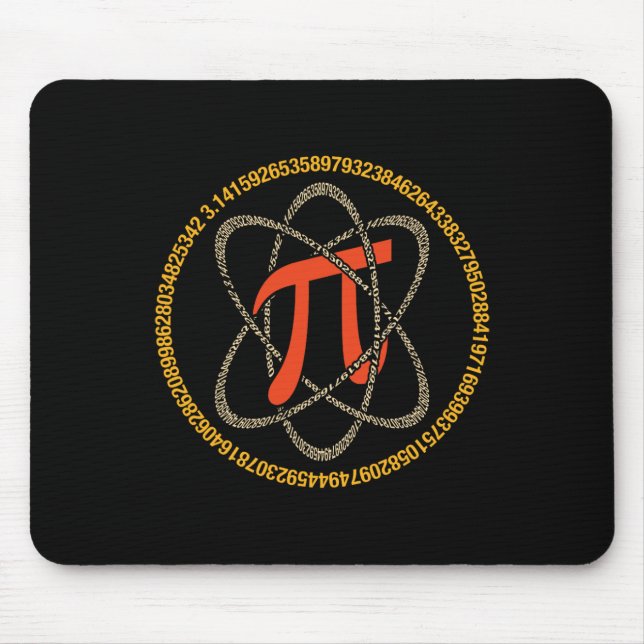 Mousepad Pi Atom - Presente Do Pi Day E Do Pon Math (Frente)
