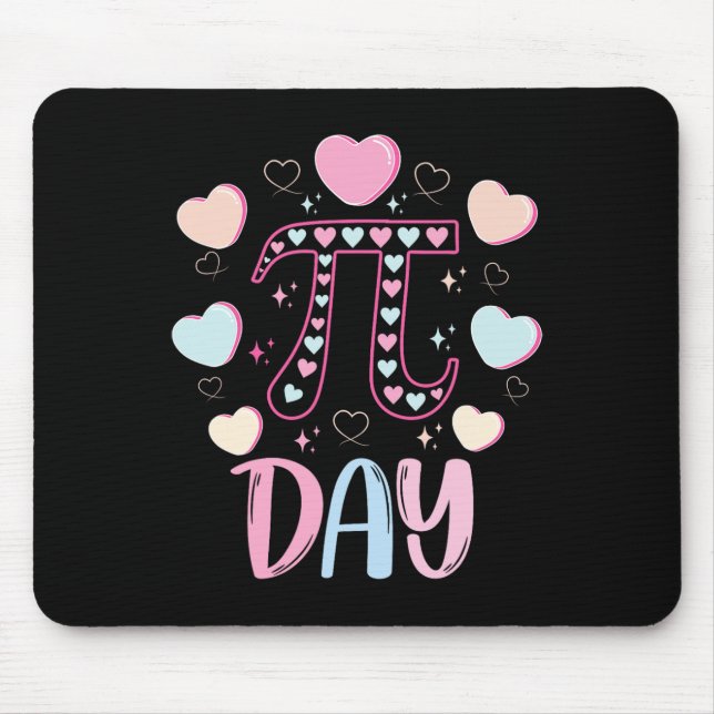 Mousepad Pi Day 3.14 Pi Símbolo Funny Pi Day Candy Heart Ma (Frente)