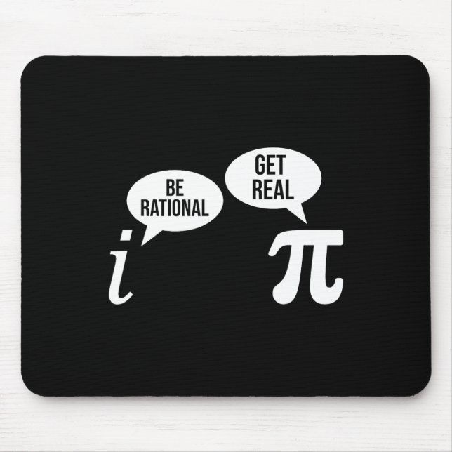 Mousepad Pi Day Be Rational Get Real Funny Math Equação Te (Frente)