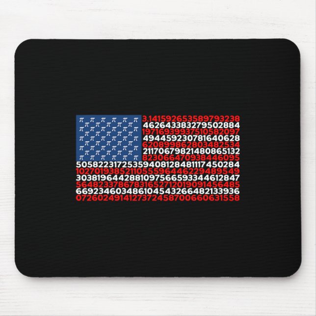 Mousepad Pi Day U Flag Patriótico Math Lover Pi Day (Frente)