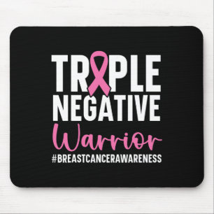 Mousepad Pi de Consciência do Cancer Mama do Guerreiro Nega