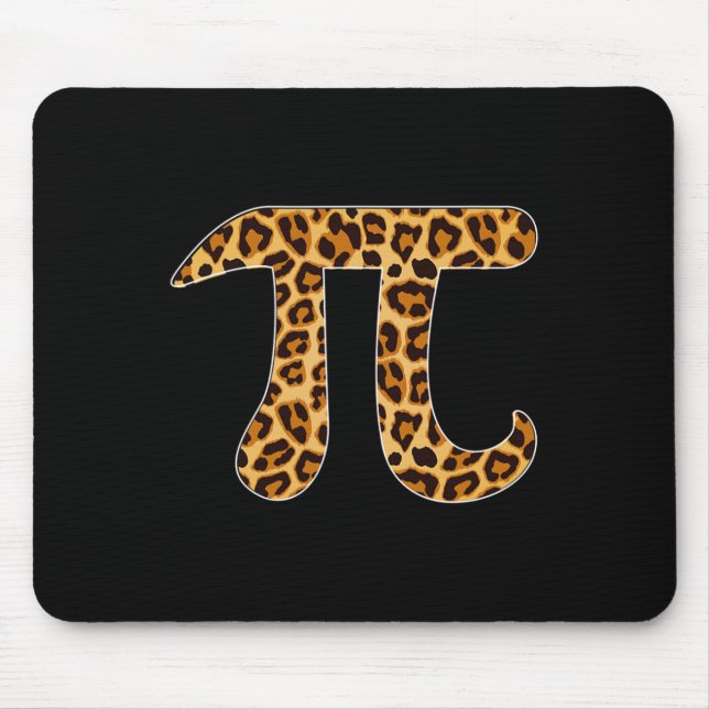 Mousepad Pi Leopard Impressão Pele Chita Pi Dia Pi Matemáti (Frente)