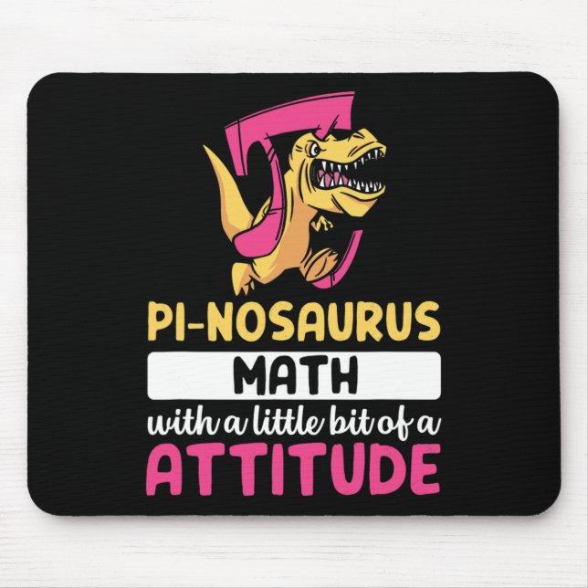 Mousepad Pi Matemática Matemática Dinossauro Dino Dia do Pi (Frente)