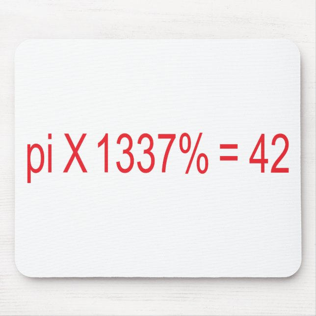 Mousepad pi X 1337% = 42 (Frente)