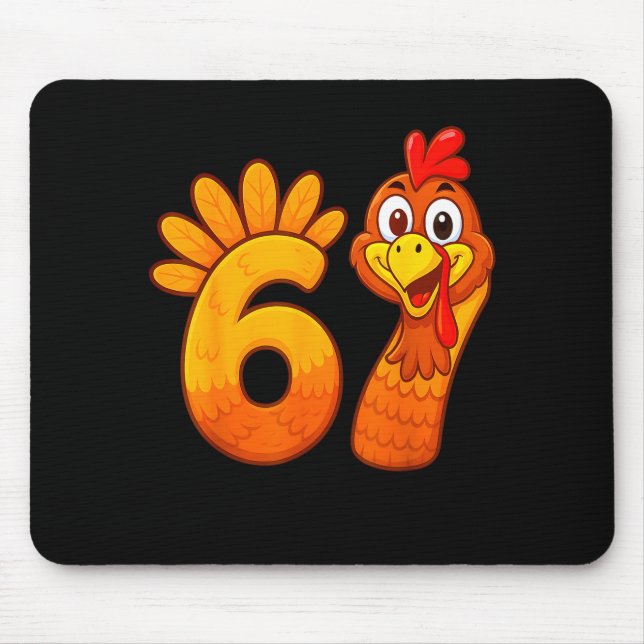 Mousepad Piada 67 Meme de Ação de Graças Peru Seis Sete Fan (Frente)