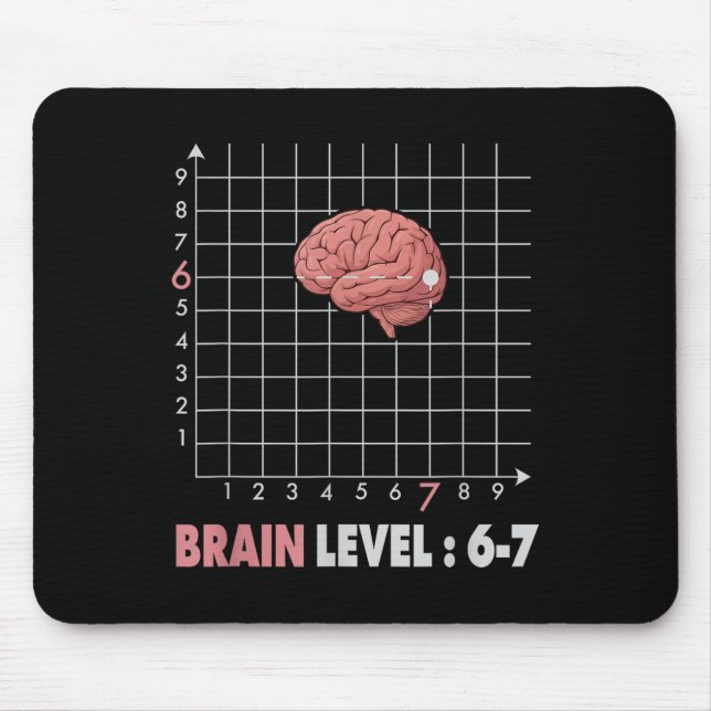 Mousepad Piada 67 Meme Matemática Seis Sete Professor Brain (Frente)