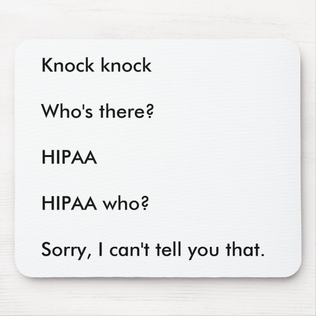 Mousepad Piada da batida da batida de HIPAA (Frente)