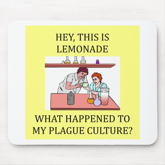 Mousepad piada da experiência da biologia (Frente)