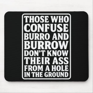 Mousepad Piada de Pai Engraçada Burro Toca Pun Do Buraco No