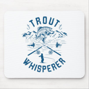 Mousepad Piada de Truta Fly Fishing Aniversário Natal Pais