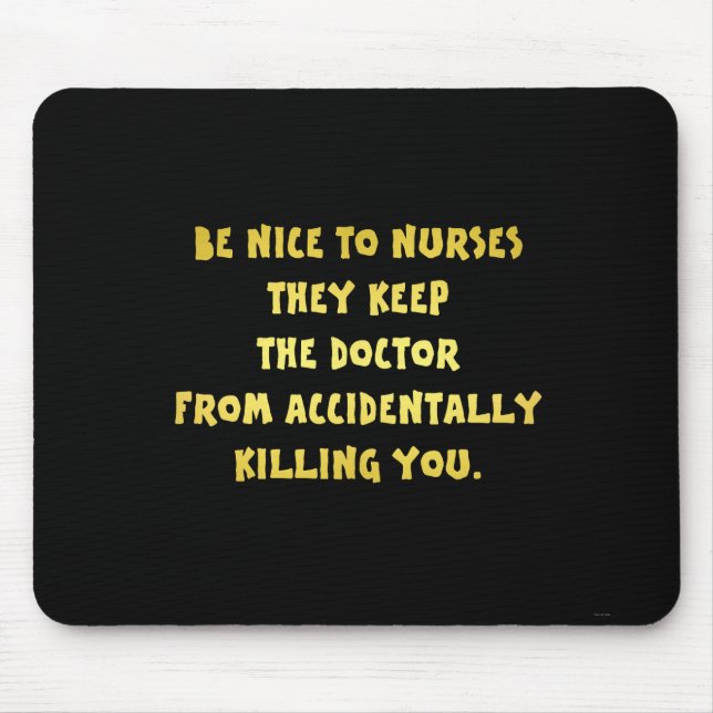 Mousepad Piada Divertida para Enfermeiras (Frente)
