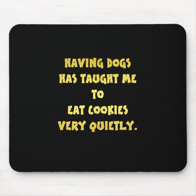 Mousepad Piada Engraçada de Cães e Cookies (Frente)