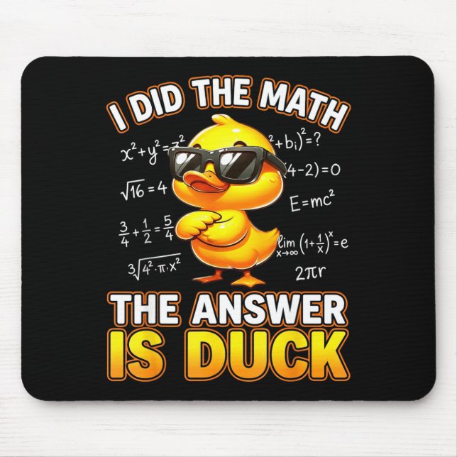 Mousepad Piada Matemática Engraçada Fiz a Conta A Resposta  (Frente)