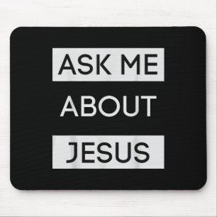 Mousepad Piada Pergunte-me Sobre Jesus Presente Cristão Jes