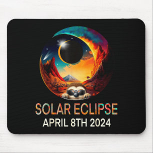 Mousepad Piada Usando Preguiça de Eclipse Solar Eclipse Sol