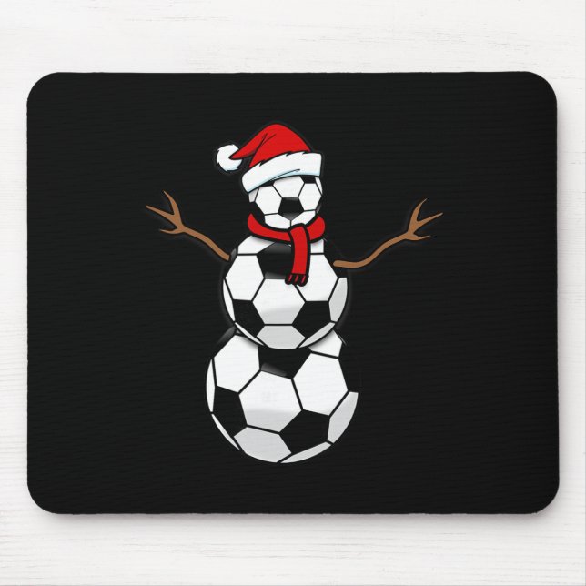Mousepad Piadas de Natal engraçadas de futebol Boneco de ne (Frente)
