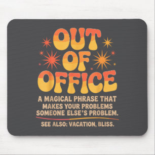 Mousepad Piadas Fora do Escritório Citações Sarcásticas Tra