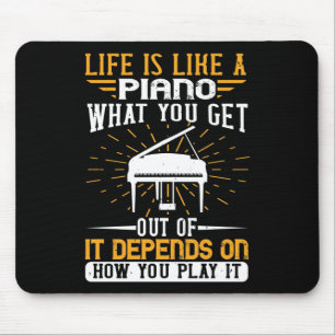 Mousepad Piano - A Vida É Como Um Piano