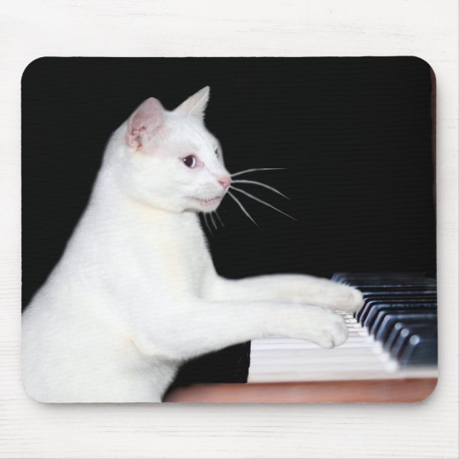Mousepad Piano brincando de gato (Frente)