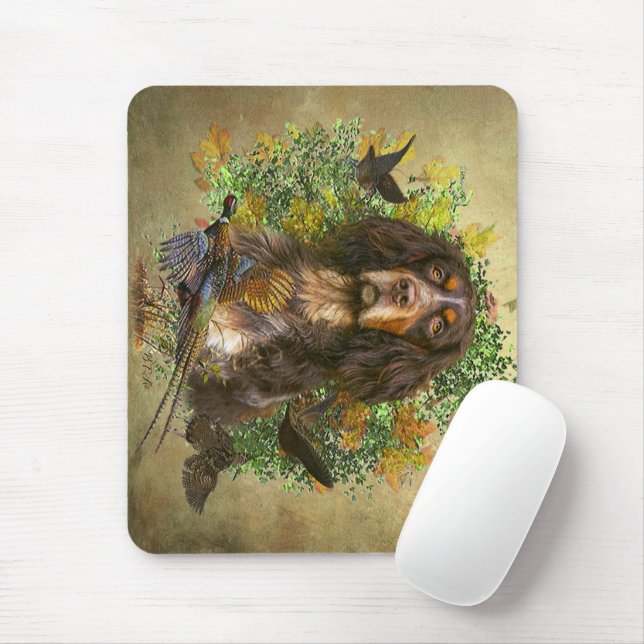 Mousepad Picardy Spaniel, época de caça (Com mouse)