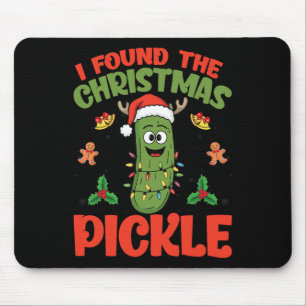 Mousepad Pickle Santa Hat Xmas Lights - Encontrei O Natal