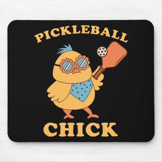 Mousepad Pickleball Chick - retrô (Frente)