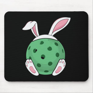 Mousepad Pickleball de coelho da Páscoa - Bola de picles de