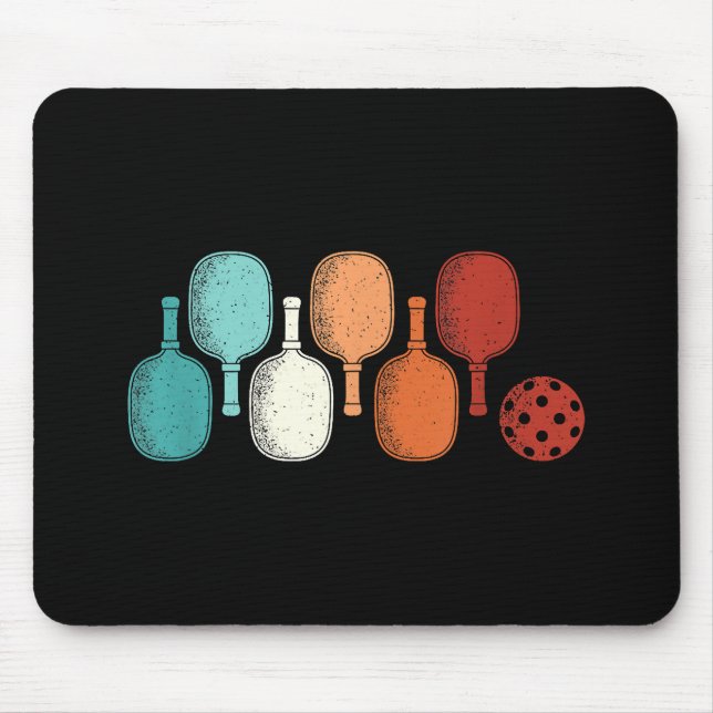 Mousepad Pickleball Lover Retro Paddage Vintage (Frente)