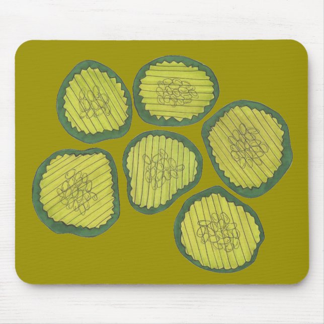Mousepad Picles Chips Doce Comida Kosher Dill (Frente)