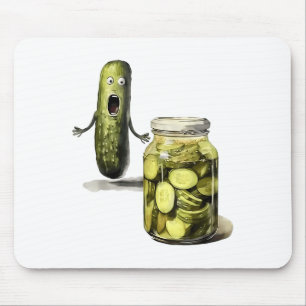 Mousepad Picles Engraçados Surpreendem Um Pepino E Um Jar D