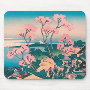 Mousepad Picnic primavera sob flores de cerejeira Monte Fuj