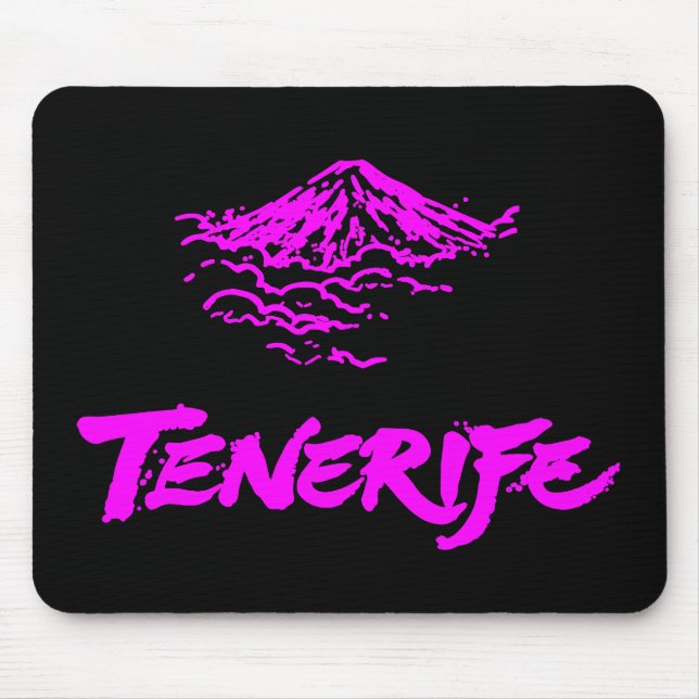 Mousepad Pico Teide Tenerife Vulcão Rosa Neon (Frente)