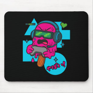Mousepad Picolé de Gamer de Raiva de Pixel Divertido Derret