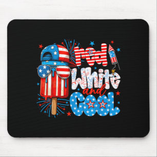 Mousepad Picolé Vermelho Branco e Legal 4 de Julho Bandeira