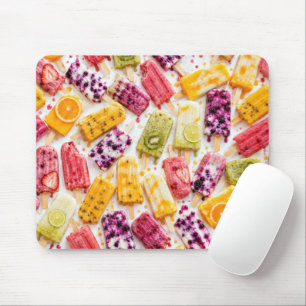 Mousepad Picolés de Fruta Congelada Abstrato