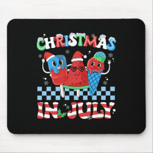 Mousepad Picolés de Natal em Julho no Chapéu de Papai Noel 