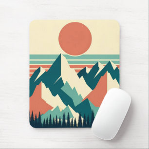 Mousepad Picos Sunset Montanha Picos Retro Pad