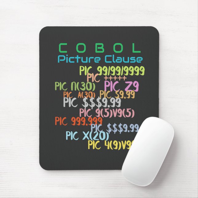 Mousepad Picture Clause in Cobol Programming  (Com mouse)