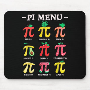 Mousepad Pie Menu Funny Pi Day Pi 3.14 Math Professor Pi Sy