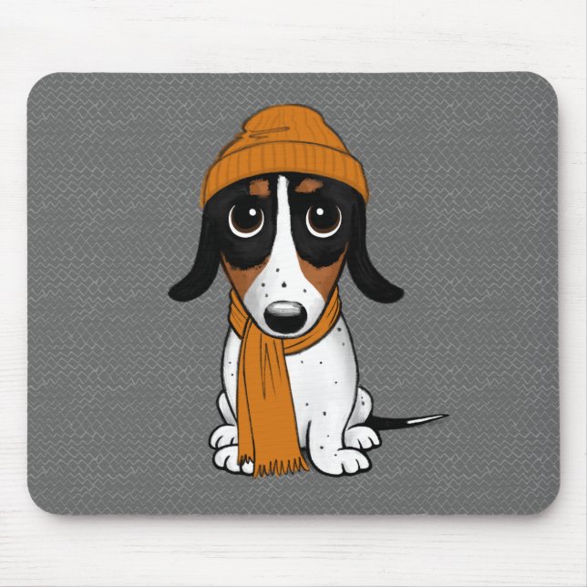Mousepad Piebald Dachshund | Cachorro-Hipster (Frente)