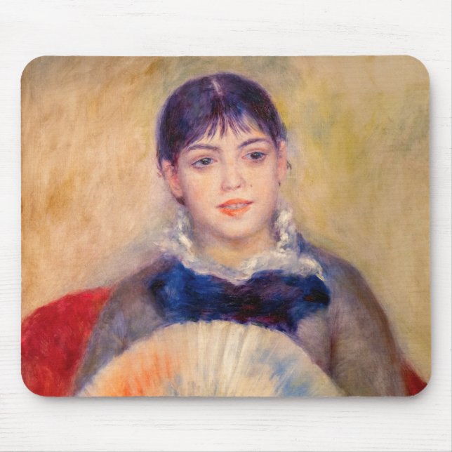 Mousepad Pierre-Auguste Renoir - Garota com ventilador (Frente)