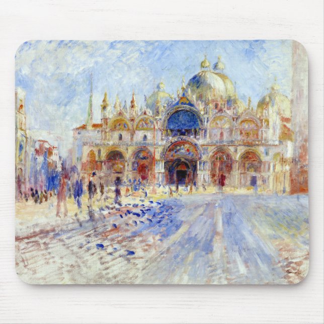 Mousepad Pierre Auguste Renoir Piazza San Marco, Veneza (Frente)