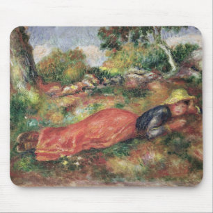 Mousepad Pierre uma rapariga de Renoir que dorme na grama