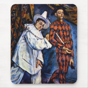 Mousepad Pierrot e Harlequin, Mardi Gras por Paul Cezanne
