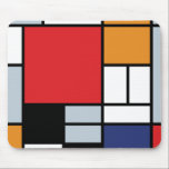 Mousepad Piet Mondrian - Composição com Grande Plano Vermel<br><div class="desc">Esta pintura a óleo sobre tela de 1920 mostra uma composição com blocos pretos,  vermelhos,  cinzas,  amarelos (laranjas) e azuis num estilo que veio a ser conhecido como De Stijl ou Neoplasticismo.</div>