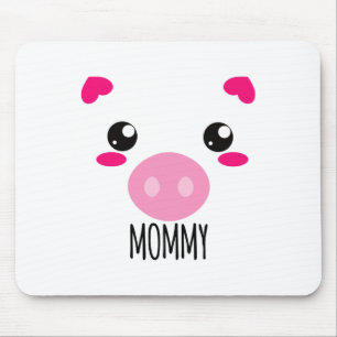Mousepad Pig Face Kawaii Halloween Costume Para Mamãe Engra